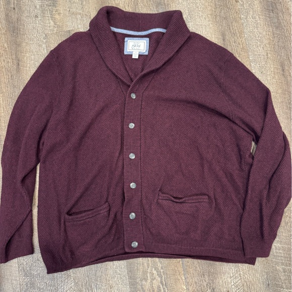 Jos. A. Bank Burgundy Cardigan Sweater - Picture 1 of 3